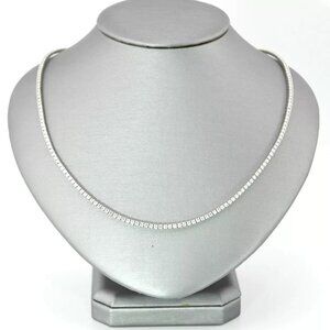 14KT White Gold Diamond Tennis Necklace 7.5ct